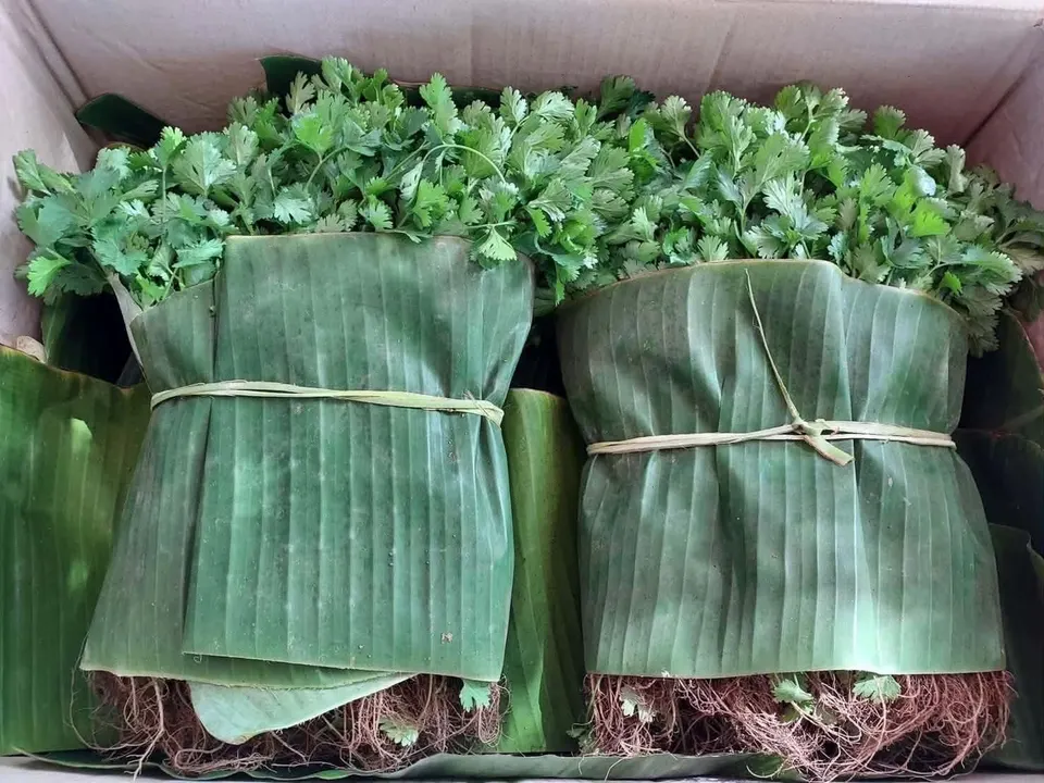 ผักมัดห่อใบตอง